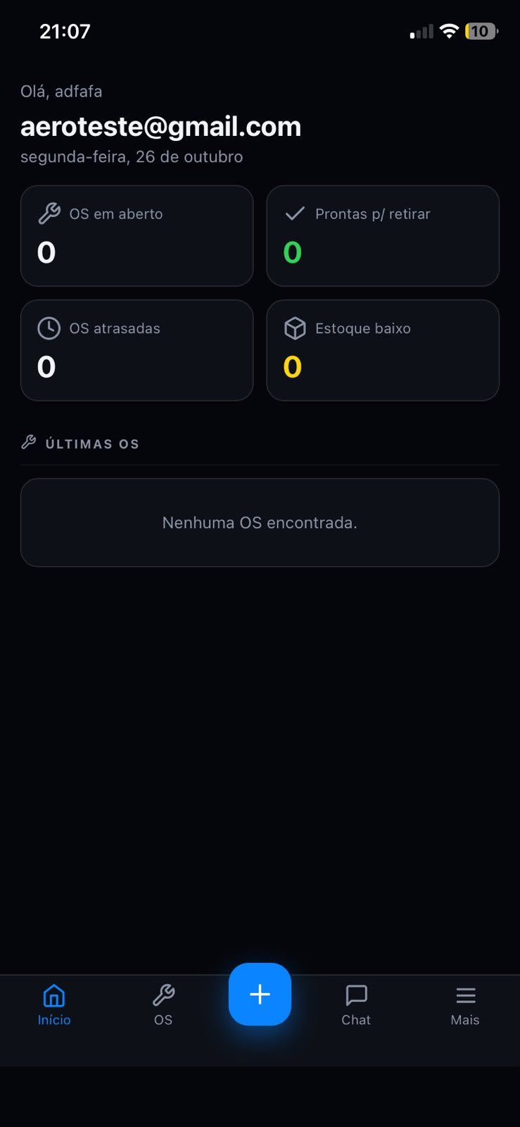 Aplicativo Sayber OS no celular